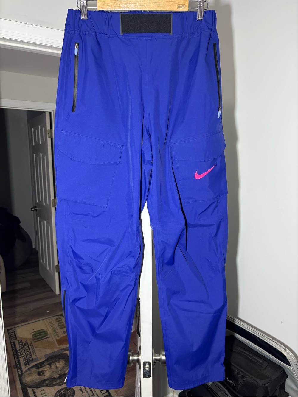 Nike Pro Elite 2023 Track Podium Run Pants Blue/Pink Mens Size Large DX9066-455